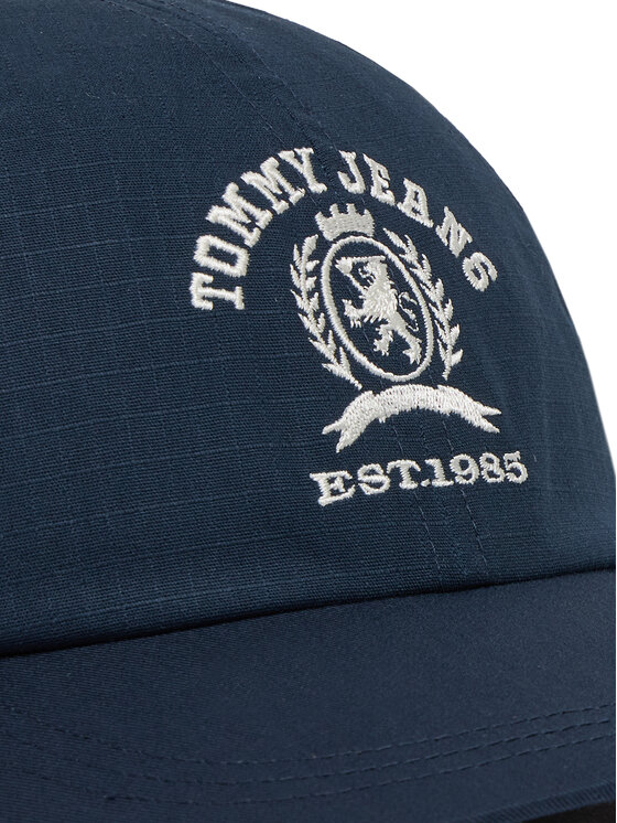Tommy Jeans Cepure ar nagu Tommy Jeans Tjm Crest Cap AM0AM13286 Tumši zils