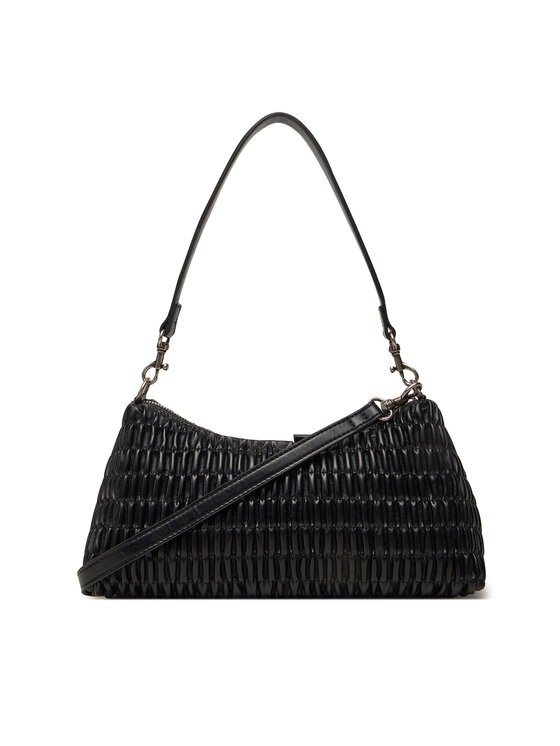 Calvin Klein Jeans Дамска чанта Calvin Klein Jeans Ruched Layla Shoulder Bag LV04K3088G Черен