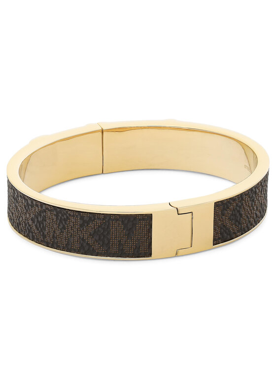 Michael Kors Pulsera Michael Kors Mott Gold-Tone Logo Bangle MKJ7720710 Marrón