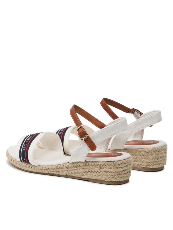 Tommy Hilfiger Espadrilky Tommy Hilfiger Rope Wedge T3A7-32777-0048X100 S Bílá