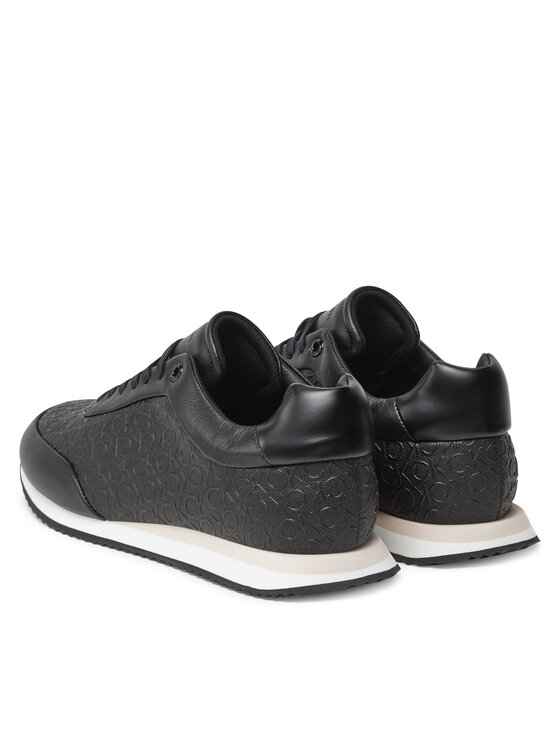 Calvin Klein Laisvalaikio batai Calvin Klein Runner Lace Up Mono Pu HW0HW02574 Juoda