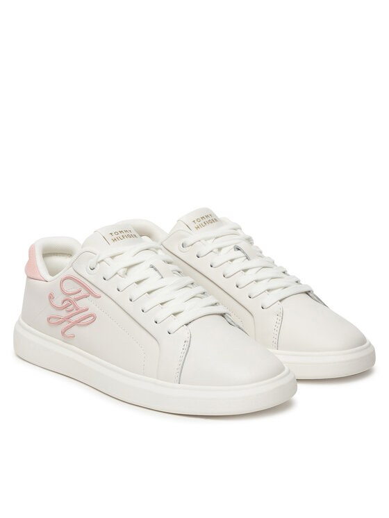 Tommy Hilfiger Сникърси Tommy Hilfiger Th Icon Court Script FW0FW09363 Бял