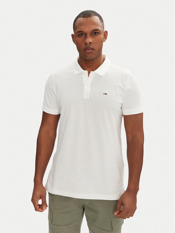 Tommy Jeans Tommy Jeans Polo DM0DM20676 Λευκό Slim Fit