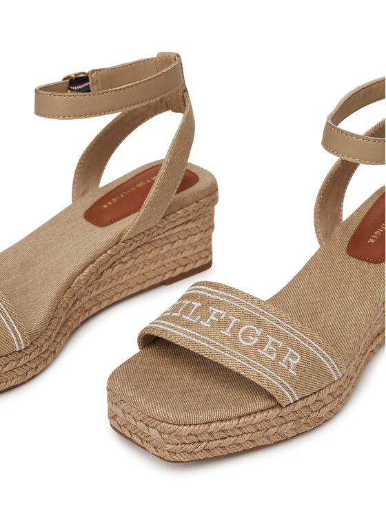 Tommy Hilfiger Espadrile Tommy Hilfiger Tommy Hilfiger Espad Mid Wedge FW0FW08805 Bež