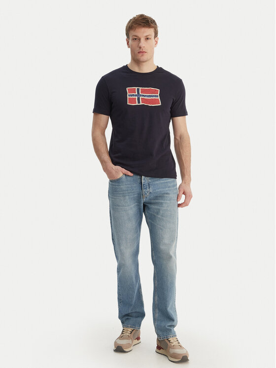 Napapijri Napapijri Camiseta S-Mahsa NP0A4FZB Azul marino Regular Fit