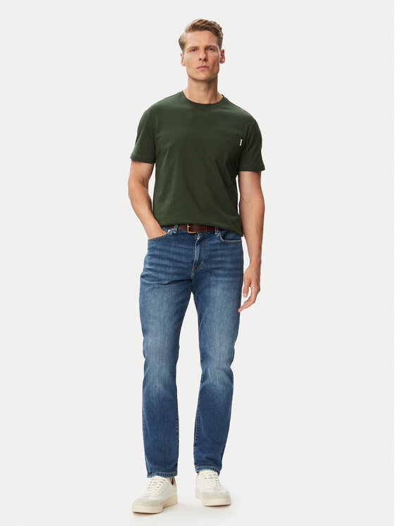 Beverly Hills Polo Club Beverly Hills Polo Club Camiseta P-SS26M-TS414000BTGR Verde oscuro Regular Fit