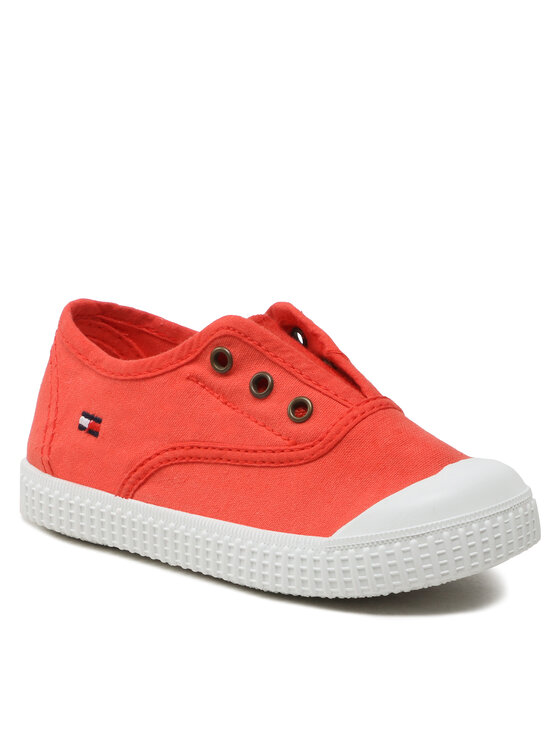 Tommy Hilfiger Trampki Tommy Hilfiger Low Cut Easy-On Sneaker T1X9-32824-0890 S Koralowy