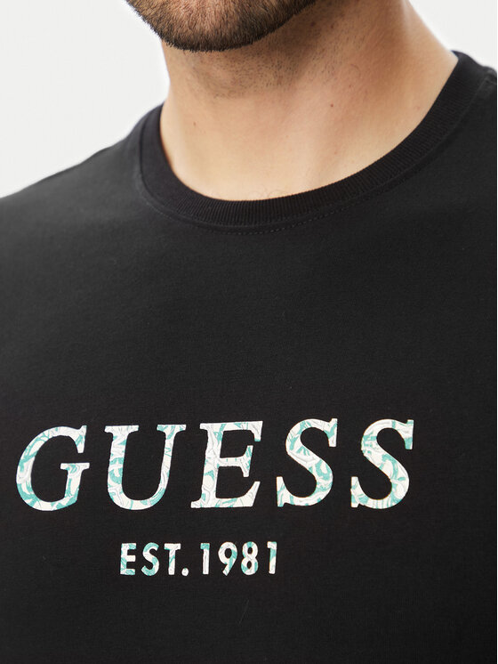 Guess Guess Футболка M4YI38 J1314 Чорний Slim Fit