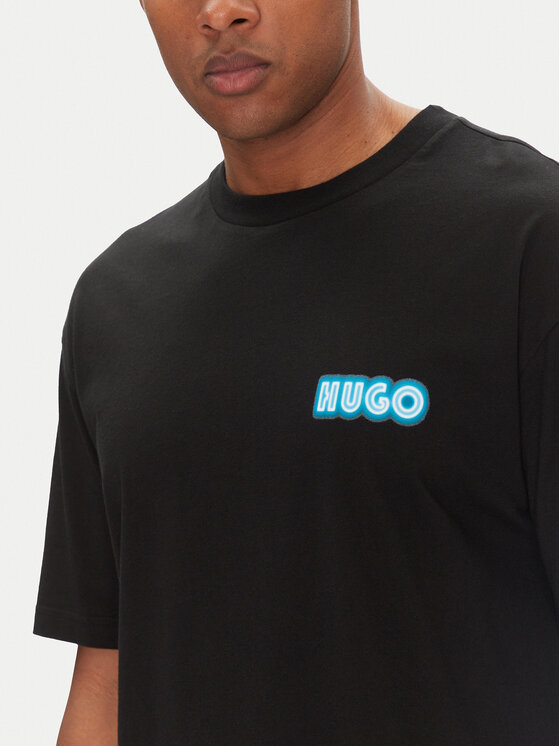 HUGO HUGO Футболка Duwood 50538512 Чорний Relaxed Fit