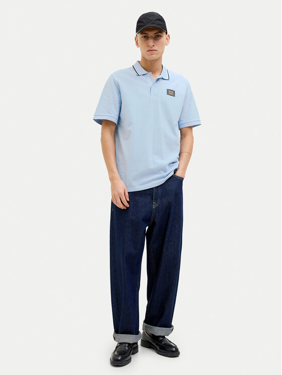 Jack & Jones Jack & Jones Поло Hudson 12269238 Блакитний Regular Fit