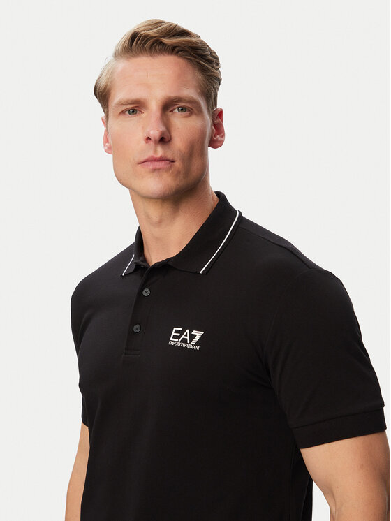 EA7 Emporio Armani EA7 Emporio Armani Поло 8NPF16 PJVUZ 1200 Чорний Slim Fit