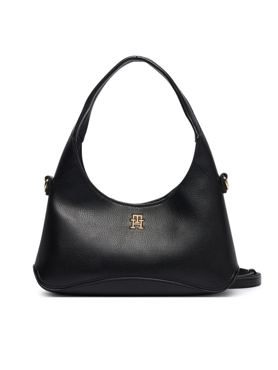 Tommy Hilfiger Kabelka Tommy Hilfiger Th Everyday Mini Hobo AW0AW19185 Černá