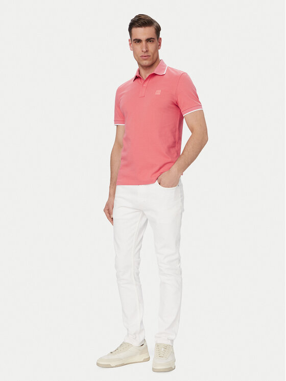 BOSS BOSS Polo Passertip 50507699 Rojo claro Slim Fit