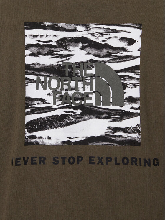 The North Face The North Face Camiseta Box Nse Edge Of Light NF0A8E3H Verde Regular Fit