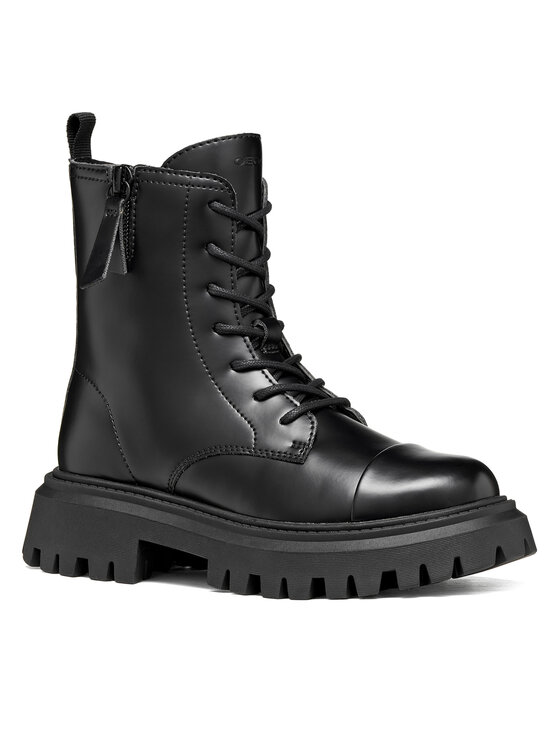 Geox Зимни обувки Geox J Maquinnens Girl J66M6A 000CN C9999 S Черен
