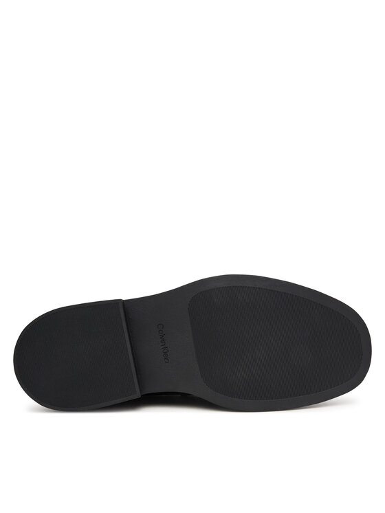 Calvin Klein Zapatos hasta el tobillo Calvin Klein Sq Rubber Band Loafer Wax Lth HM0HM02273 Negro