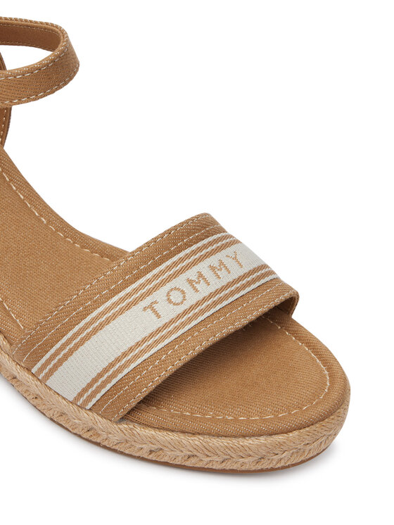Tommy Hilfiger Espadrilky Tommy Hilfiger Mid Wedge Espad Webbing FW0FW09230 Béžová