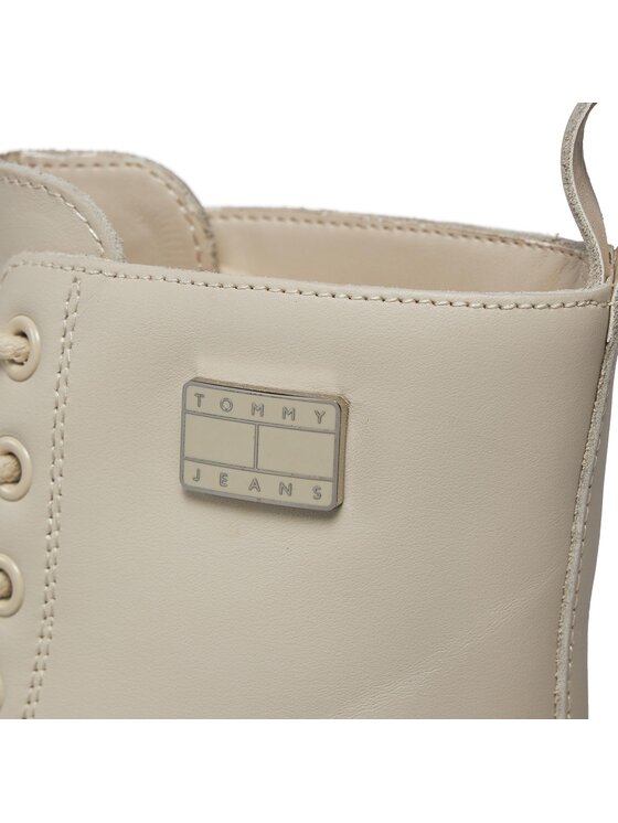 Tommy Jeans Botas Tommy Jeans Tjw Chunky Leather Boot EN0EN02503 Beis