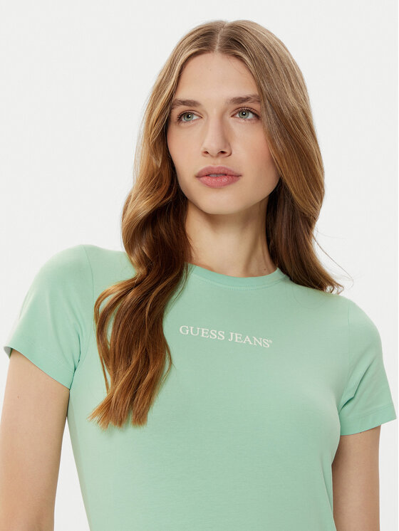 Guess Jeans Guess Jeans Футболка W4YI01 J1314 Зелений Regular Fit