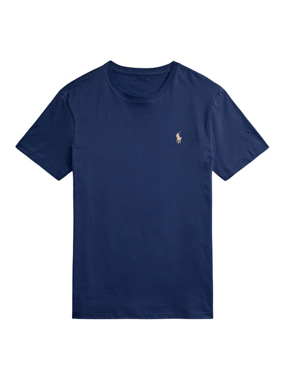 Polo Ralph Lauren Polo Ralph Lauren Marškinėliai 710671438426 Tamsiai mėlyna Custom Slim Fit