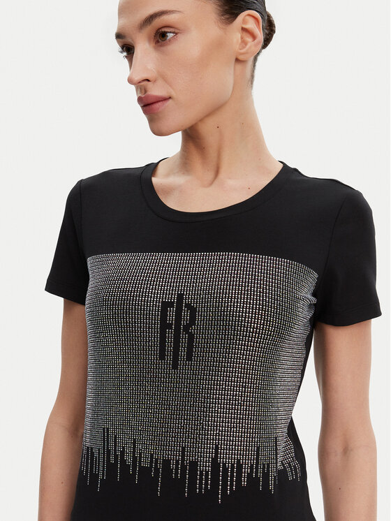 Fracomina Fracomina Футболка FP25ST3002J449N4 Чорний Regular Fit