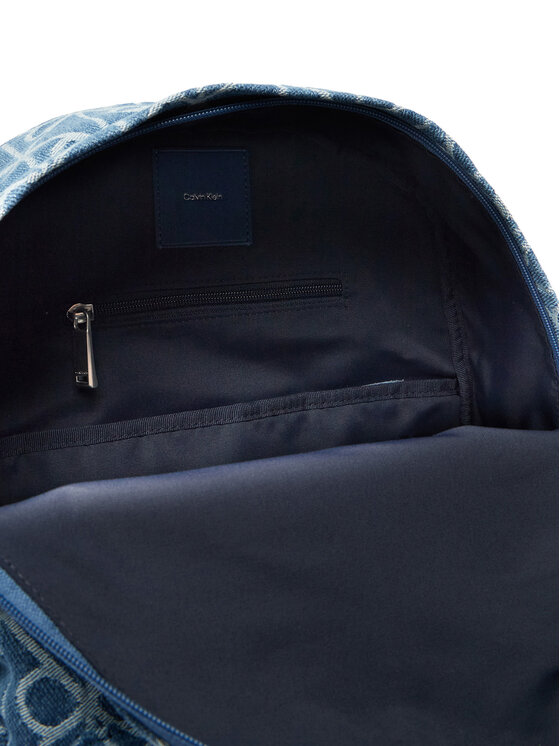 Calvin Klein Zaino Calvin Klein Emblem Aop Denim Round Backpack LV04D3429G Blu