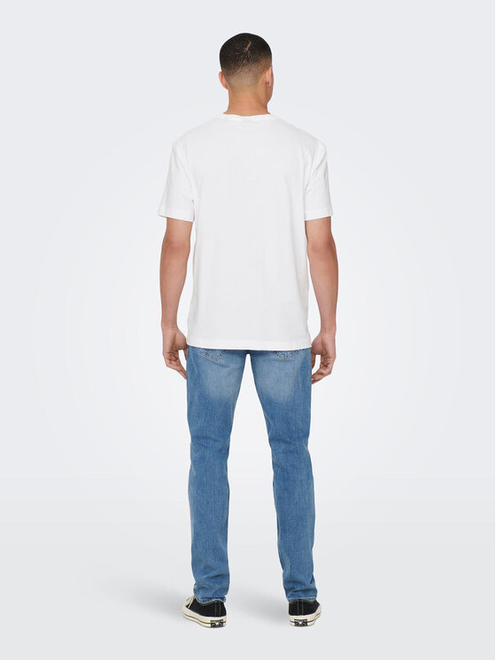Only & Sons Only & Sons Футболка 22025208 Білий Regular Fit