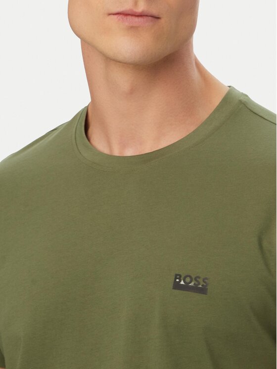 BOSS BOSS Camiseta 50531401 Verde oscuro Regular Fit