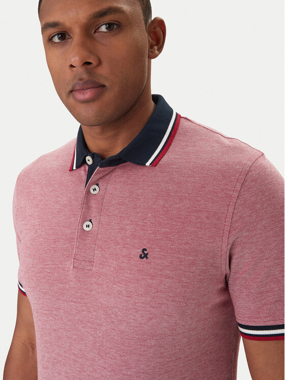 Jack & Jones Jack & Jones Polo marškinėliai Paulos 12136668 Raudona Slim Fit