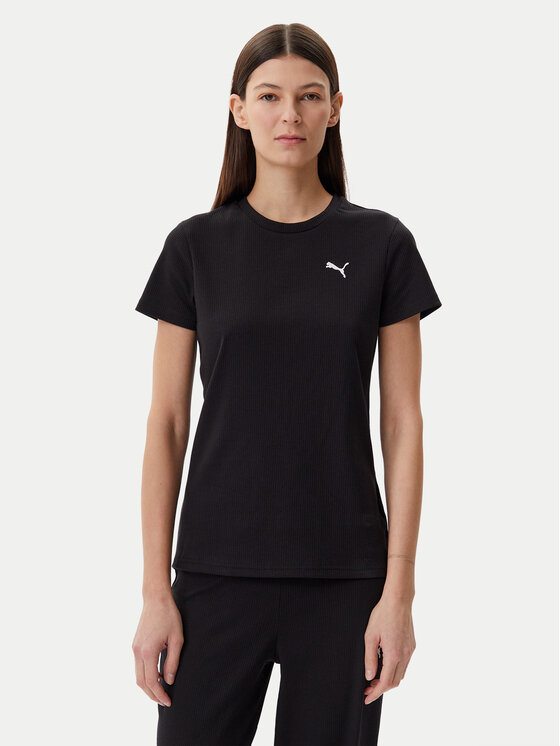 Puma Puma Футболка Ess Elevated 685021 Чорний Slim Fit