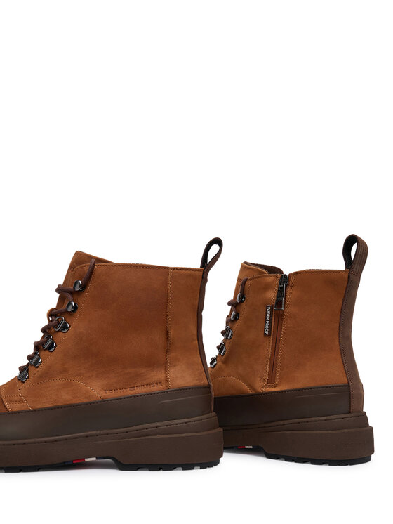 Tommy Hilfiger Bakancs Tommy Hilfiger Outdoor Rubber Lth Boot Wpm FM0FM05957 Barna