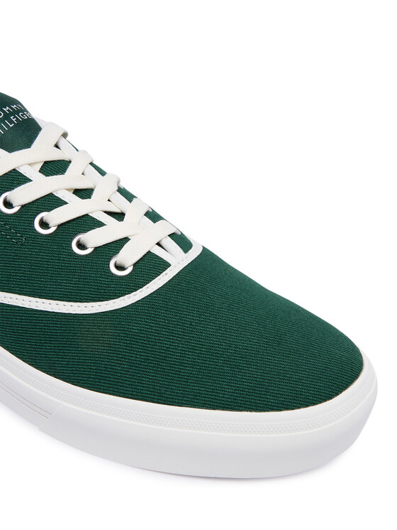 Tommy Hilfiger Tenisky Tommy Hilfiger Th Vulc Cup Long Lace Canvas FM0FM05874 Zelená