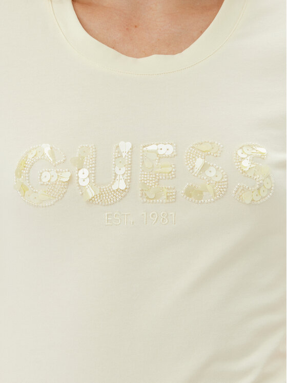 Guess Guess Футболка W5GI17 J1314 Жовтий Slim Fit