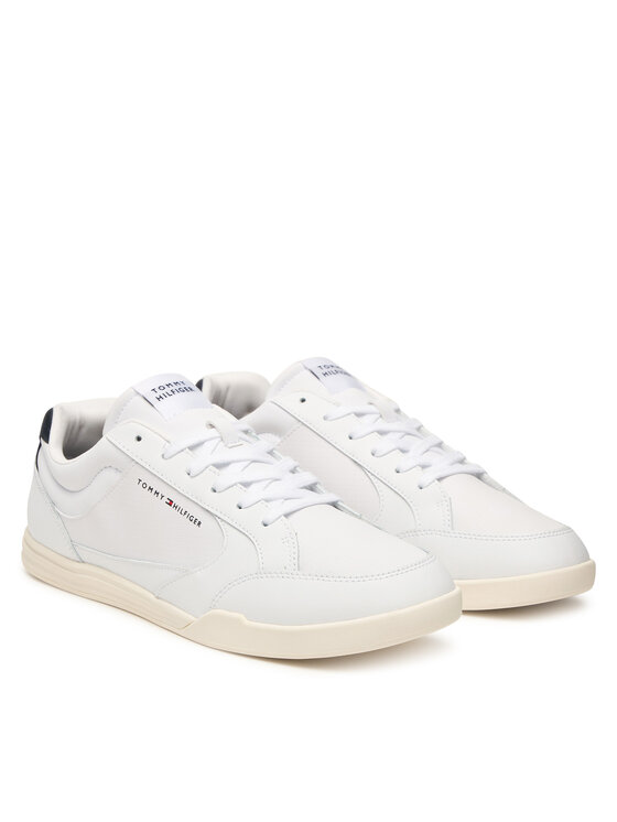 Tommy Hilfiger Sneakers Tommy Hilfiger Lo Pro Cupsole Perf Leather FM0FM05944 Alb