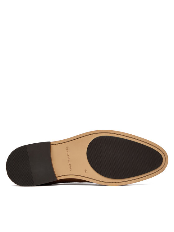 Tommy Hilfiger Półbuty Tommy Hilfiger Hilfiger Suede Dress Shoe FM0FM05776 Brązowy