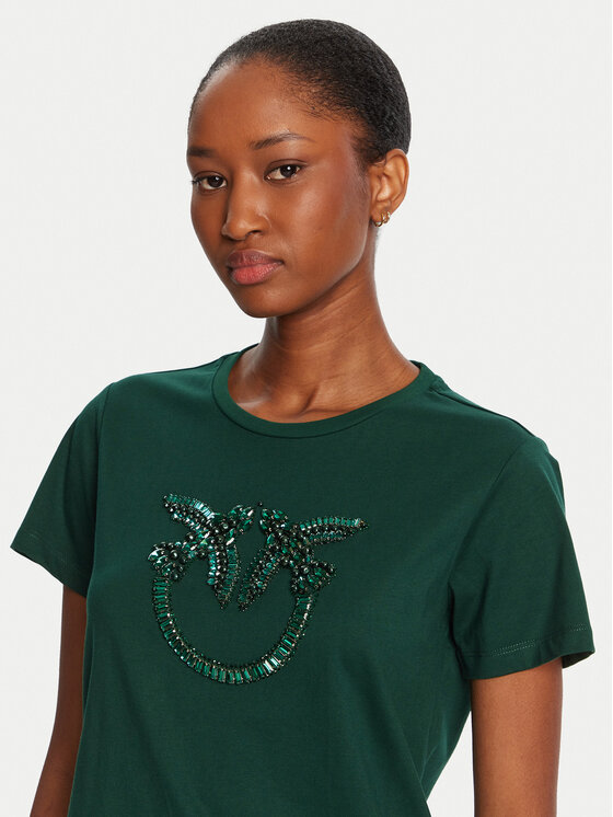 PINKO PINKO Camiseta Quentin 100535 A2RN Verde Regular Fit