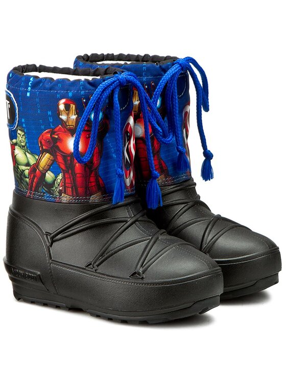 Moon Boot Μπότες Χιονιού Moon Boot Pod Jr Avengers 34021000001 Black/Navy/Red