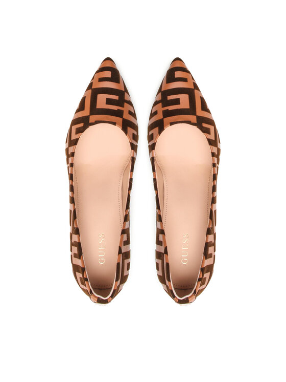 Guess Pantofi cu toc subțire Guess Piera FL7PR3 FAL08 Maro