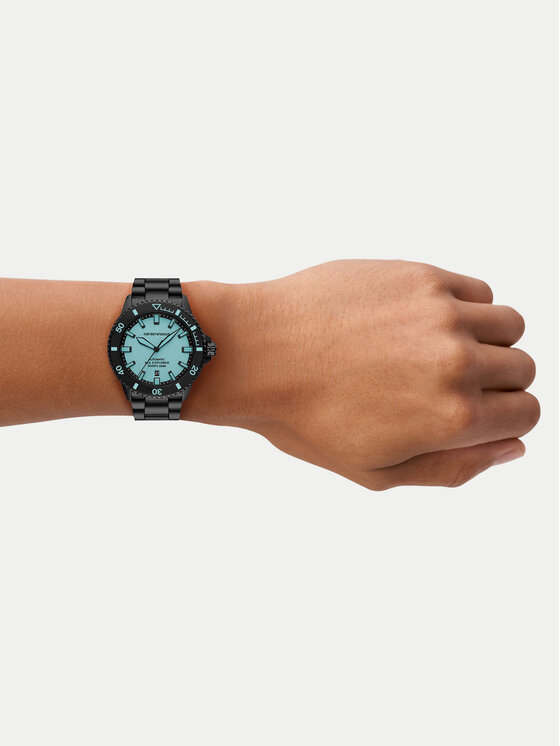 Emporio Armani Ročna ura Emporio Armani Sea Explorer AR60084 Črna