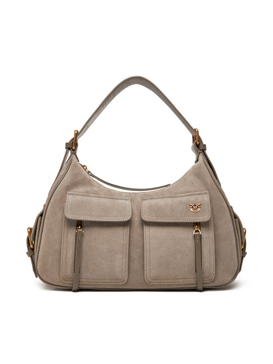 PINKO Rankinė PINKO Cargo Bag Maxi PE 25 PLTT 104507 A29N Pilka
