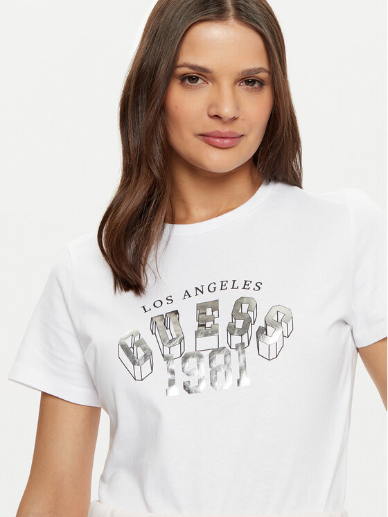 Guess Guess Футболка V5RI06 I3Z14 Білий Regular Fit