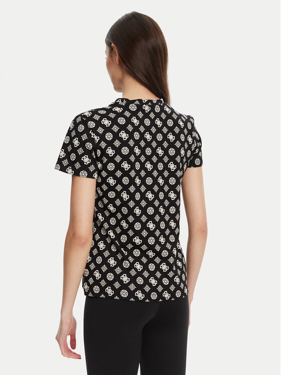 Guess Guess Футболка V5YI04 I3Z14 Чорний Regular Fit