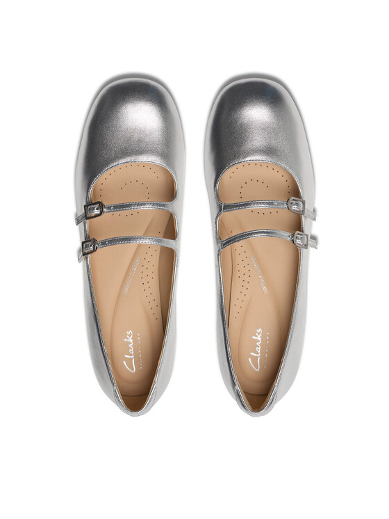 Clarks Balerini Clarks Daiss 30 Shine 26179900 Argintiu