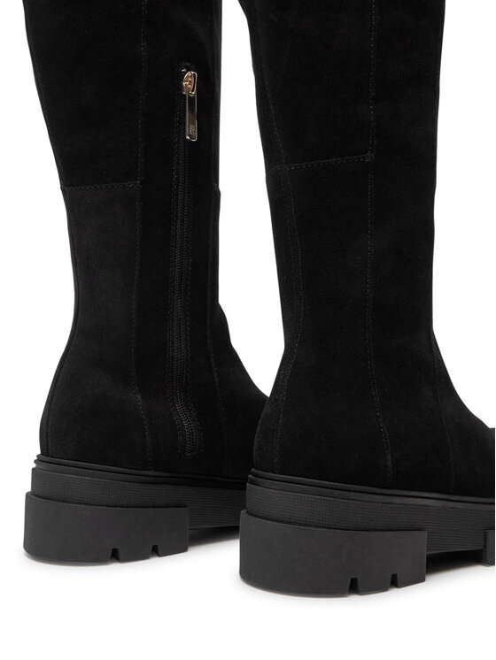 Tommy Hilfiger Muszkieterki Tommy Hilfiger Suede Over-The-Knee Boot FW0FW08159 Czarny