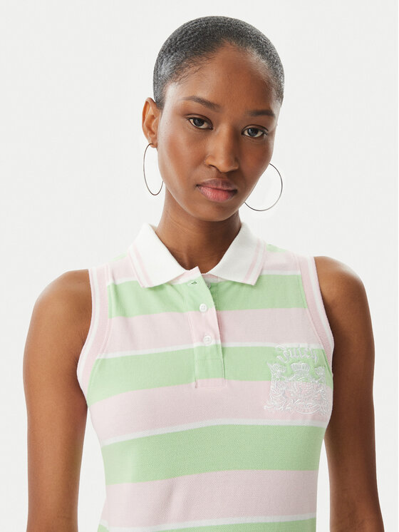 Juicy Couture Juicy Couture Vestido de verano Juicy Peplum JCGED126016 Verde Regular Fit