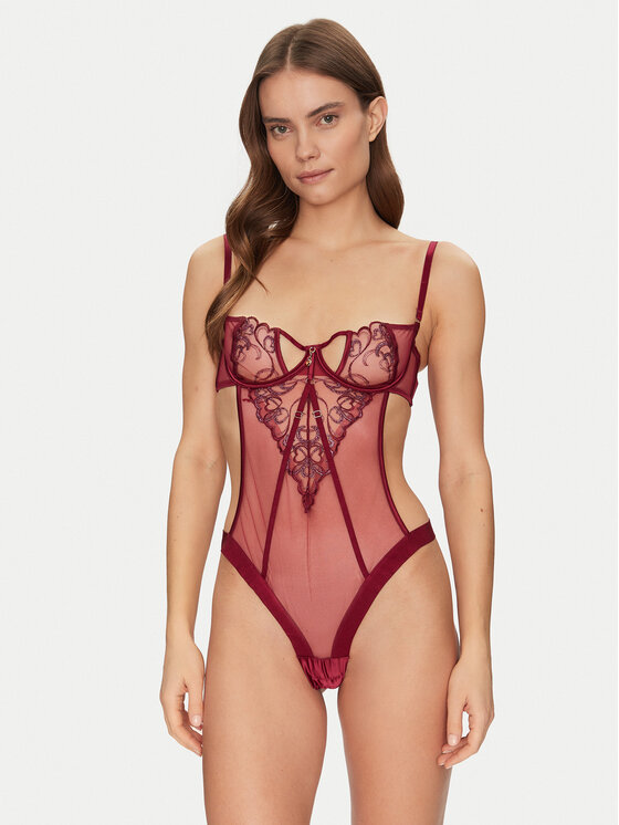 Hunkemöller Hunkemöller Bodi Scarlett 301036 Tamnocrvena