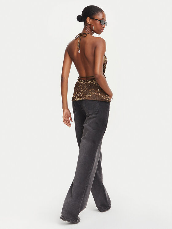 Juicy Couture Juicy Couture Μπλουζάκι JCWCT226340 Καφέ Slim Fit