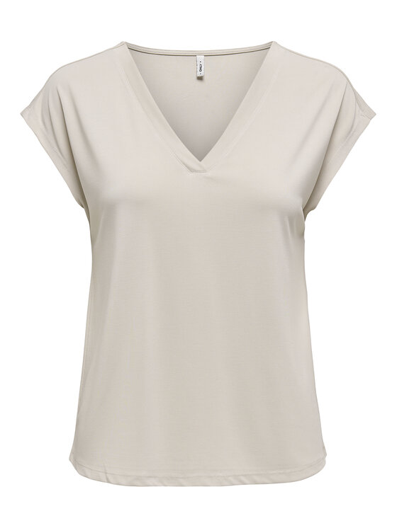 ONLY ONLY Camiseta Free 15287041 Beis Regular Fit