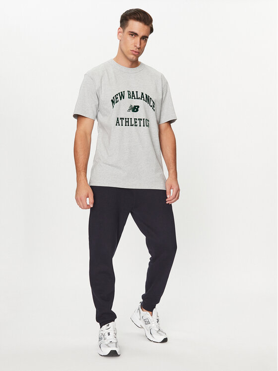 New Balance New Balance Majica Athletics Varsity Graphic T-Shirt MT33551 Siva Regular Fit