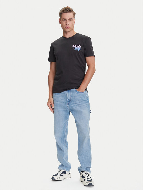 Tommy Jeans Tommy Jeans Majica Stack Backprint DM0DM21589 Črna Regular Fit